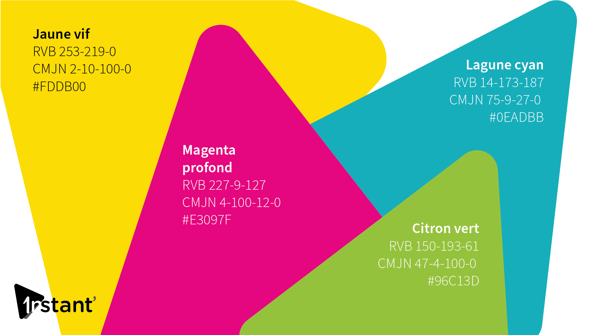 Palette de couleurs de l’identité visuelle d’une imprimerie créative