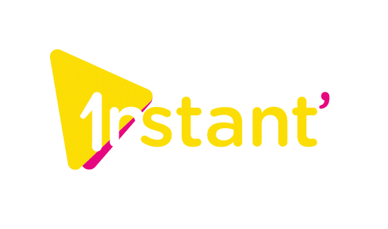 Animation du logo de l’imprimerie Instant avec jeu de couleurs