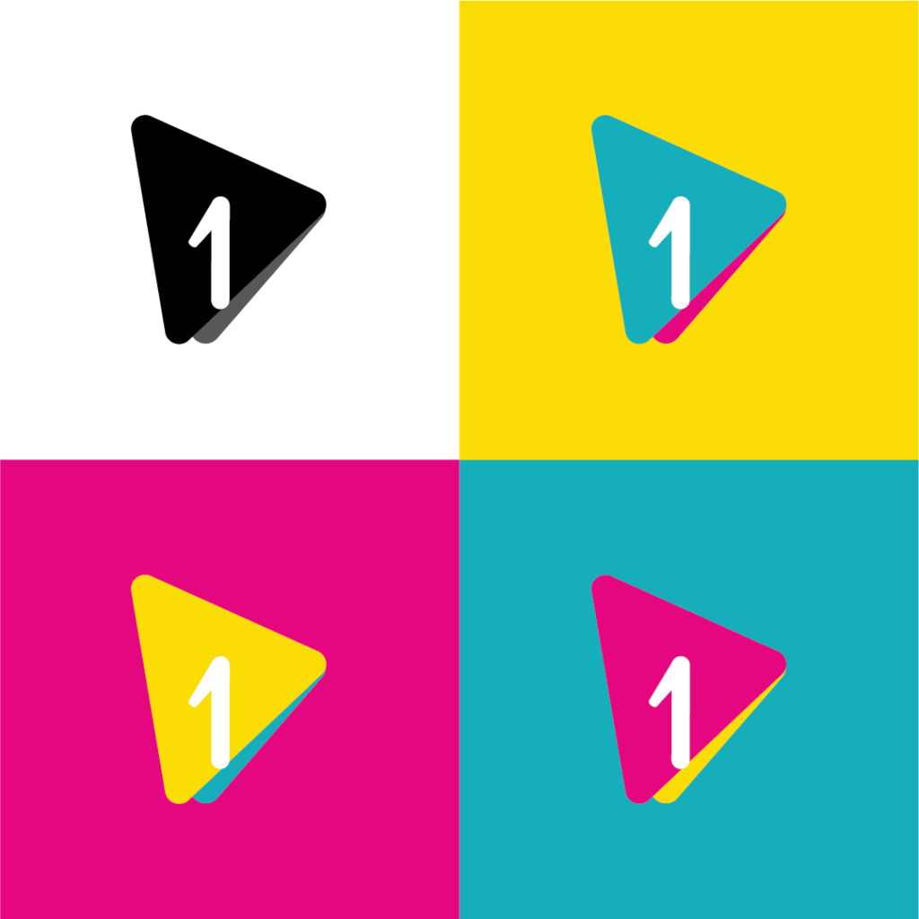 Déclinaisons du pictogramme du logo de l’imprimerie Instant