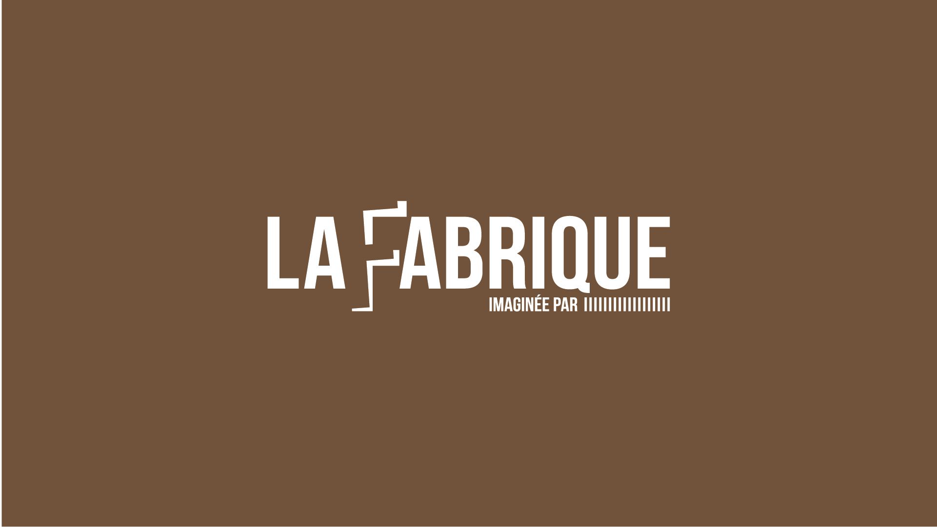 Version du logo La Fabrique en brun sur fond brun.