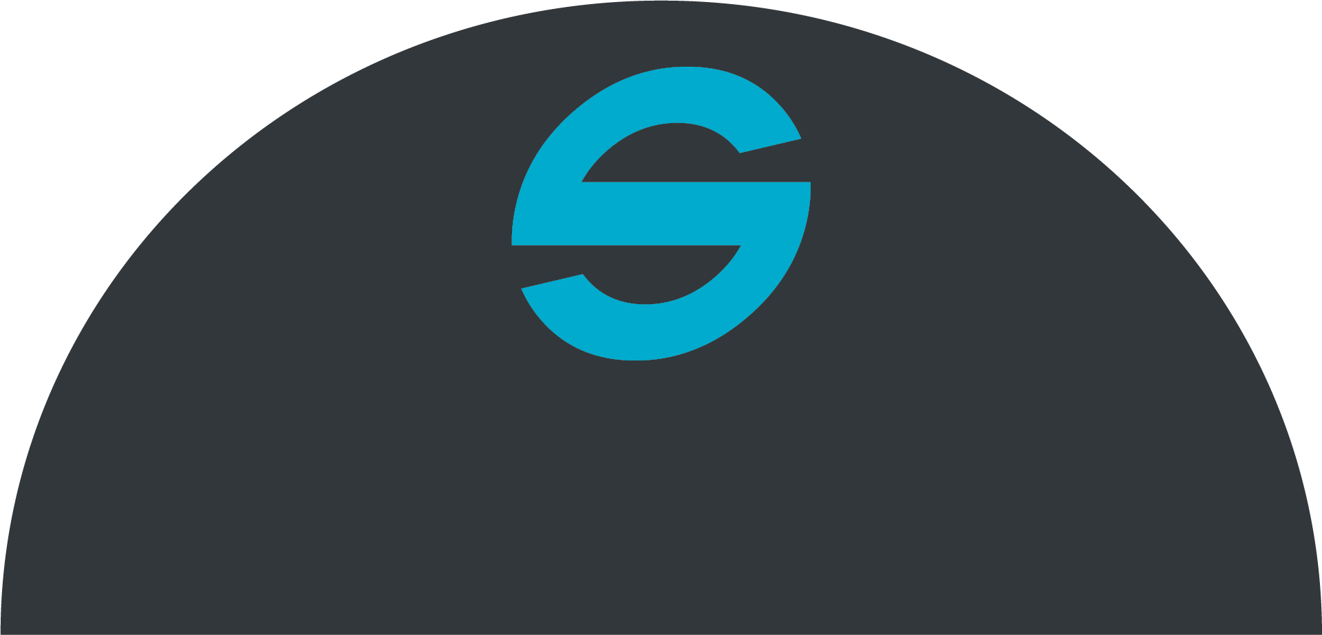 Signalétique escalier magasin de vélos : élément graphique avec logo en demi-cercle pour l’étage inférieur